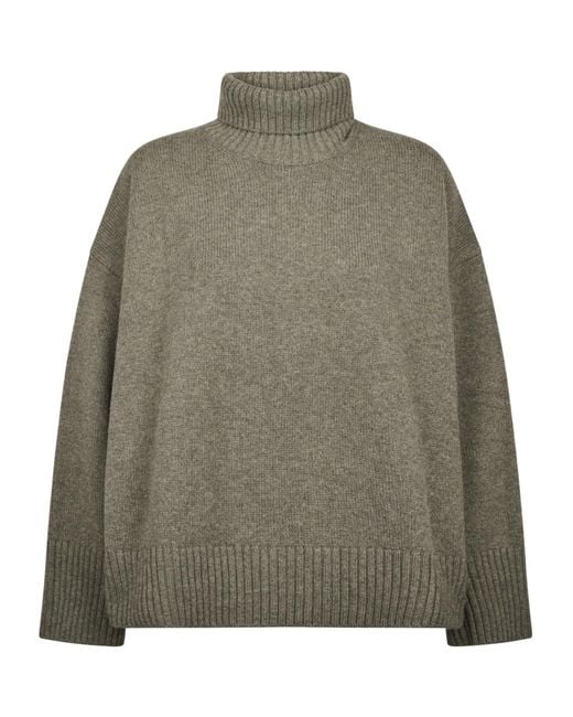 Soeur Green Long-Sleeve Turtleneck Sweater
