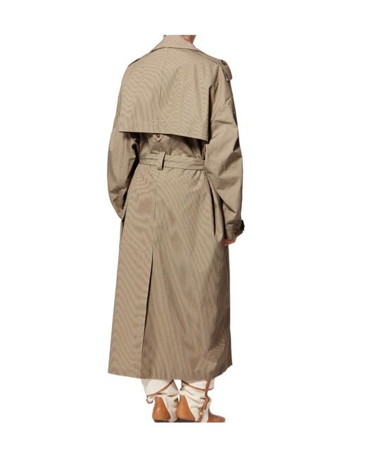 Isabel Marant Natural Isabel Marant Étoile Chilma Striped Belted Coat