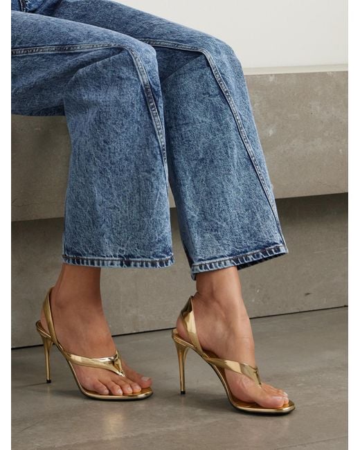 Alaïa White Alaïa Slingback Thong Sandals