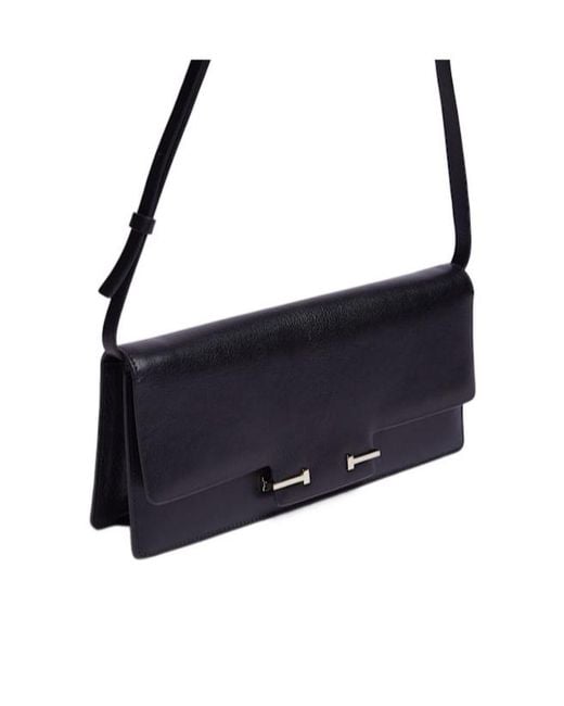 Tom Ford Black E/W Supple Grain Leather Shoulder Bag
