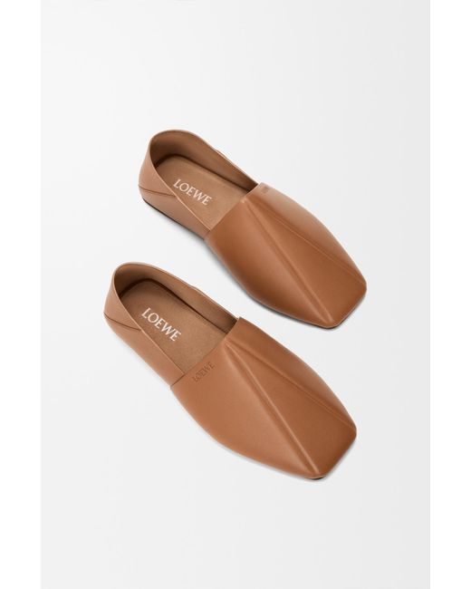 Loewe Brown Square-Toe Casual Shoes for men