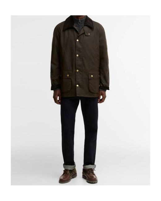 Barbour Black Waxed Cotton Jacket for men