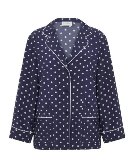 P.A.R.O.S.H. Blue Polka-Dot Shirt