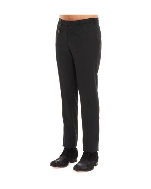 Incotex Black Straight Leg Trousers for men