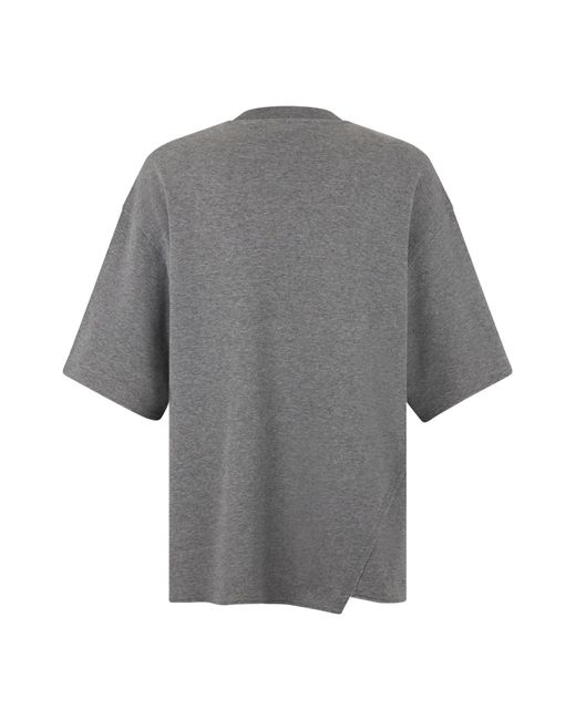Dolce & Gabbana Gray Oversize T-Shirt for men