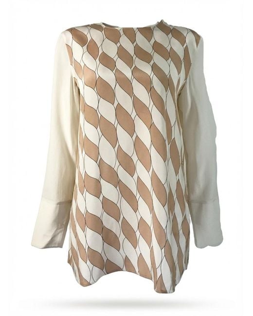 Sportmax Natural Long-Sleeved Blouse
