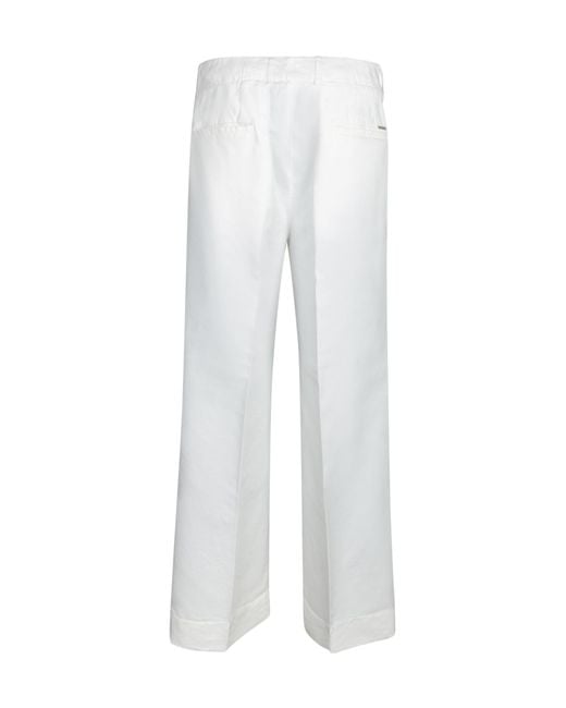 Incotex White Ilya Wide-Leg Pants