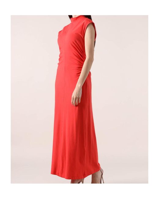 MSGM Red Sleeveless Dress