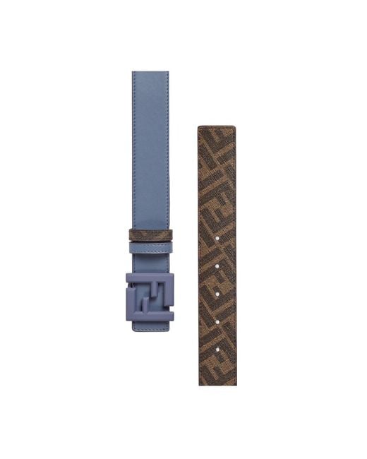 Fendi Blue Ff Squared Reversible Belt for men
