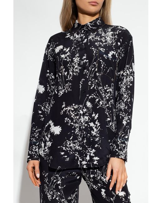 Victoria Beckham Multicolor Floral-Print Silk Shirt