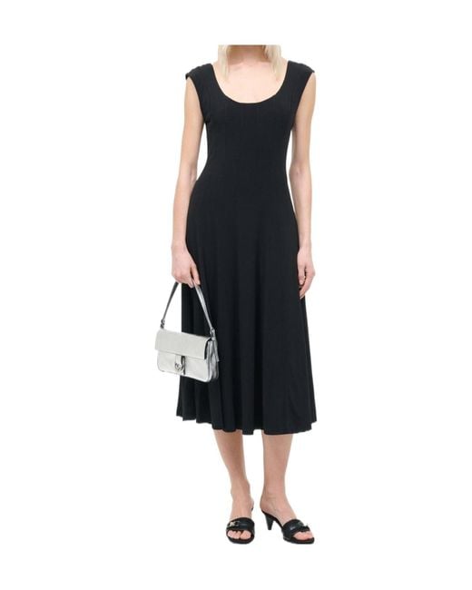 Staud Black Charlotte Jersey Dress