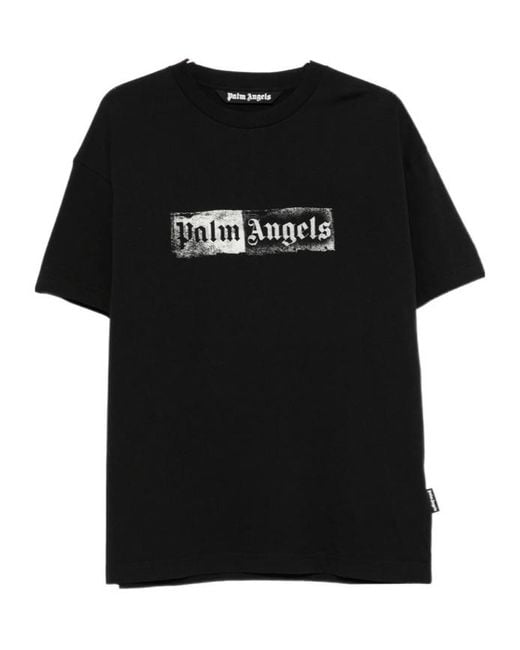 Palm Angels Black Short-Sleeved T-Shirt for men