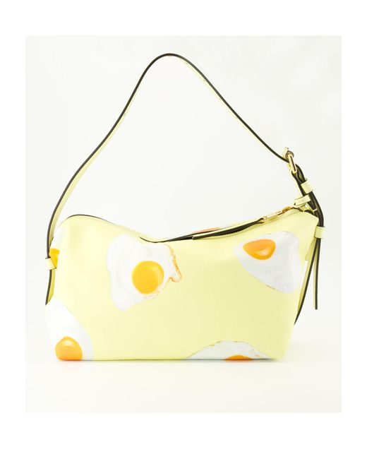 Moschino Metallic Zipper Shoulder Bag