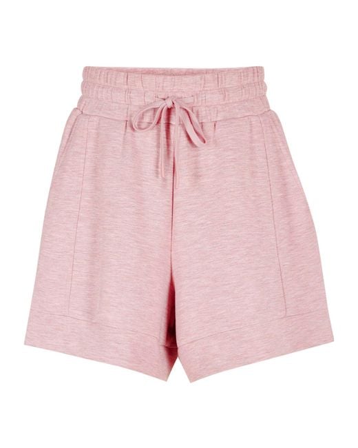Varley Pink Drawstring Athletic Shorts