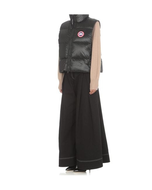 Canada Goose Black Cypress Logo-Patch Zipped Puffer Gilet