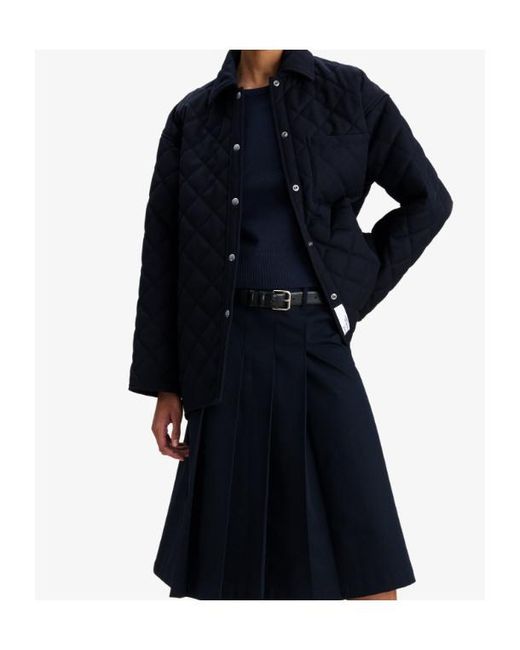 A.P.C. Blue Georges Quilted Wool Jacket
