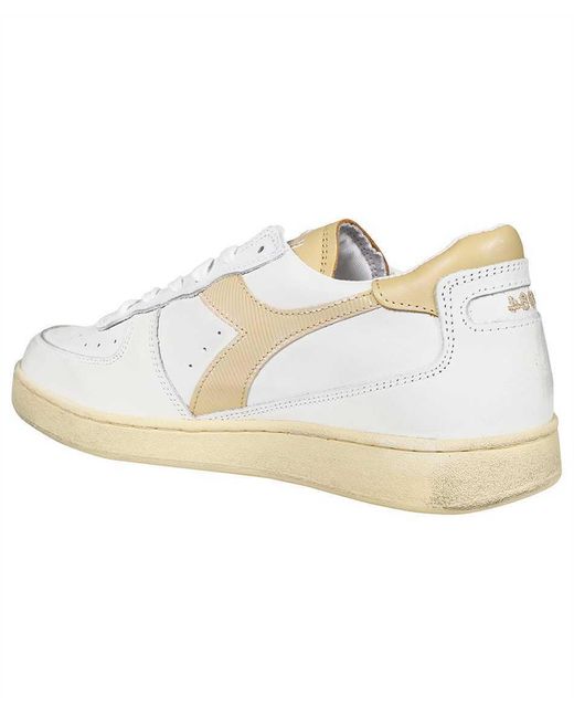 Diadora White Logo Board Shoes for men