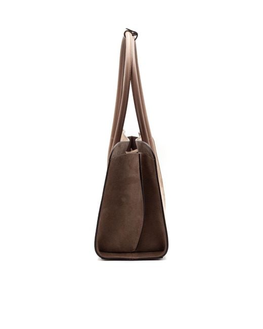 Roberto Festa Brown Zeta Structured Tote Bag