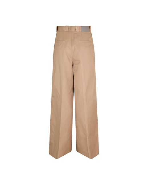 Balenciaga Natural Wide Leg Trousers