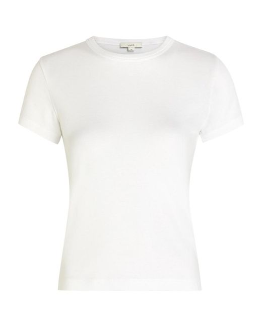 Vince White Crewneck Cotton Tshirt