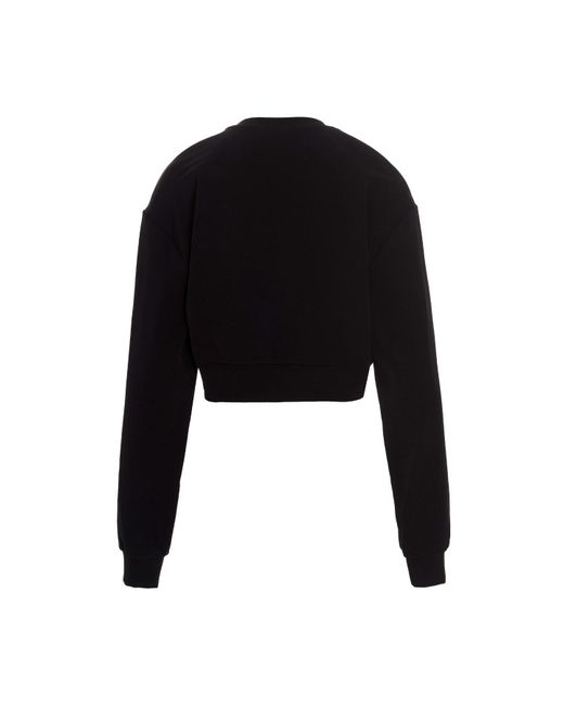 Area Black Crystal-Embellished Cut-Out Sweatshirt