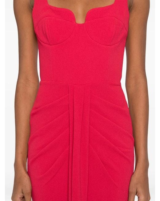 Rebecca Vallance Red Zarya Drapped Gown