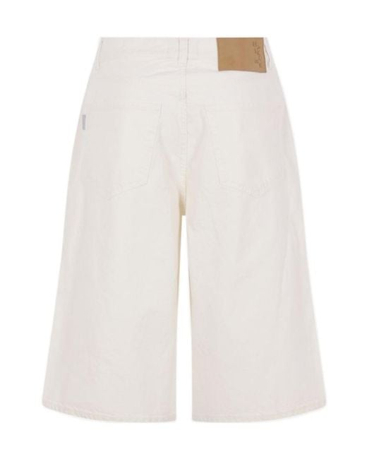 Haikure White Pressed Crease Shorts