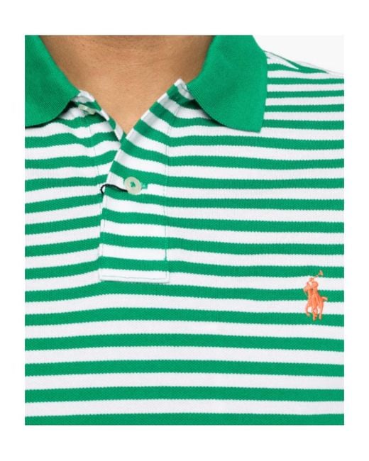 Polo Ralph Lauren Green Logo-Embroidered Polo Shirt for men