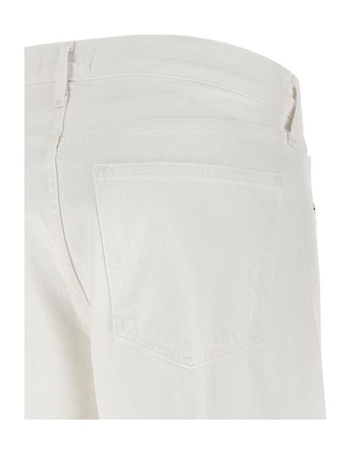 Agolde White Low Rise Loose Fit Jeans