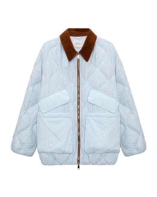 Dorothee Schumacher Blue Quilted Puffer Jacket