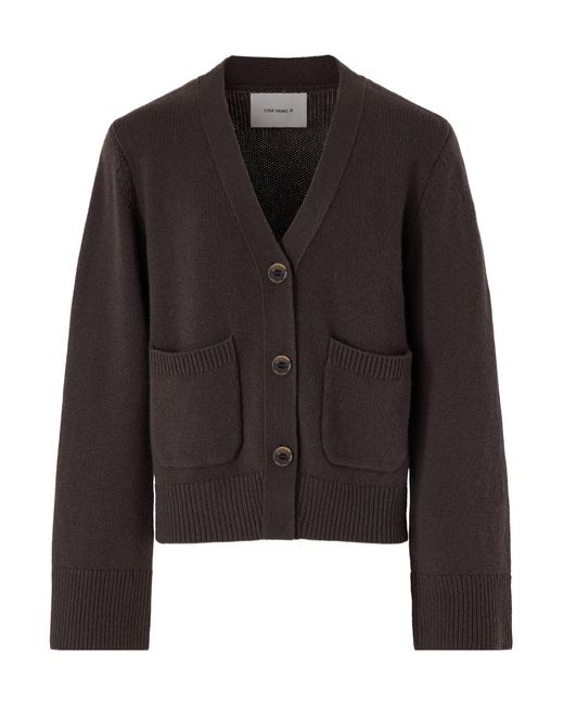 Lisa Yang Black V-Neck Cashmere Cardigan