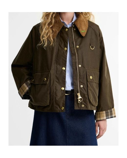 Barbour Blue Modern Spey Cropped Jacket