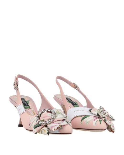Dolce & Gabbana Pink Floral Printed High Heels