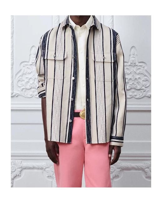 Dior Multicolor Iviera Oblique Sun Stripes Overshirt for men