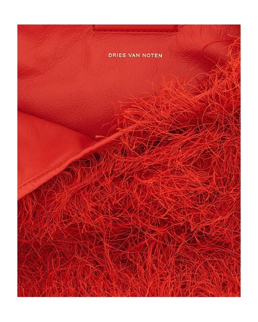 Dries Van Noten Red Top-Handle Shoulder Bag