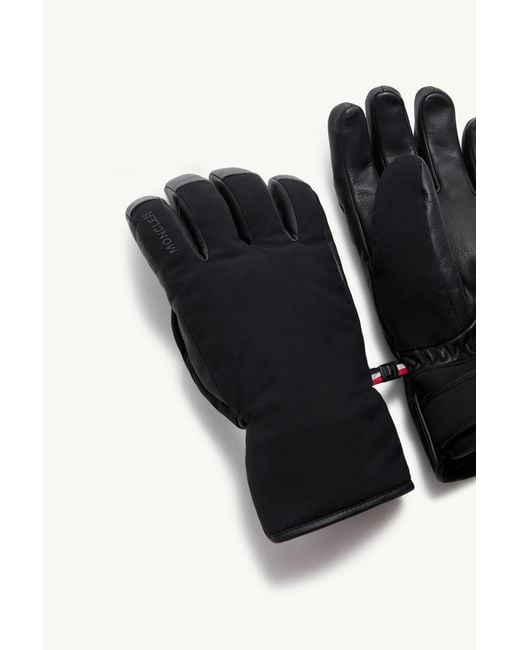 Moncler Black Grenoble Padded Gloves for men