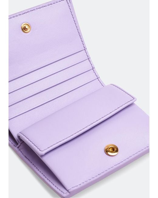 Versace Purple Greca Goddess Bi-Fold Wallet