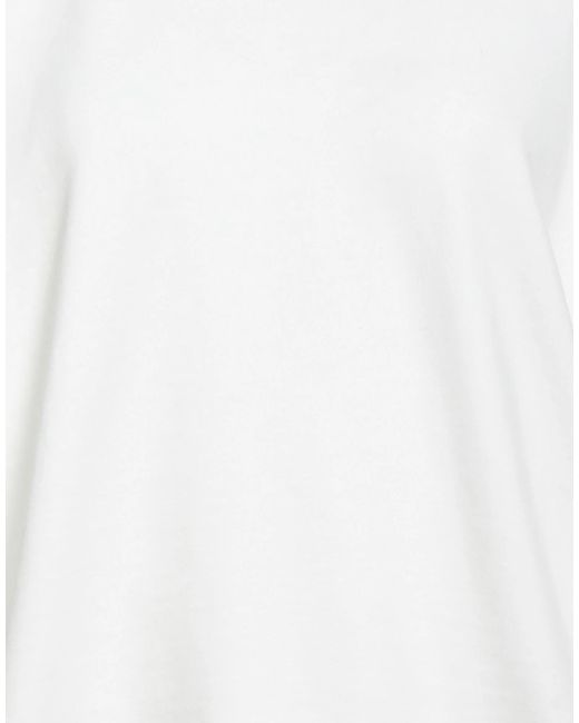 Brunello Cucinelli White Solid Color Crew Neck Sweatshirt