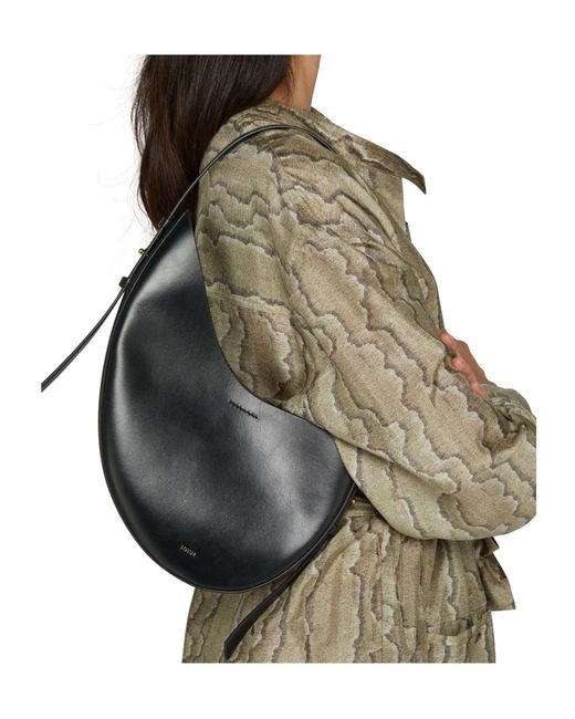 Soeur Black Adjustable Shoulder Bag