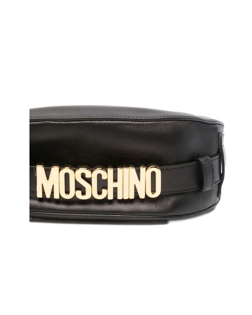 Moschino Black Logo Detail Top Handle Bag