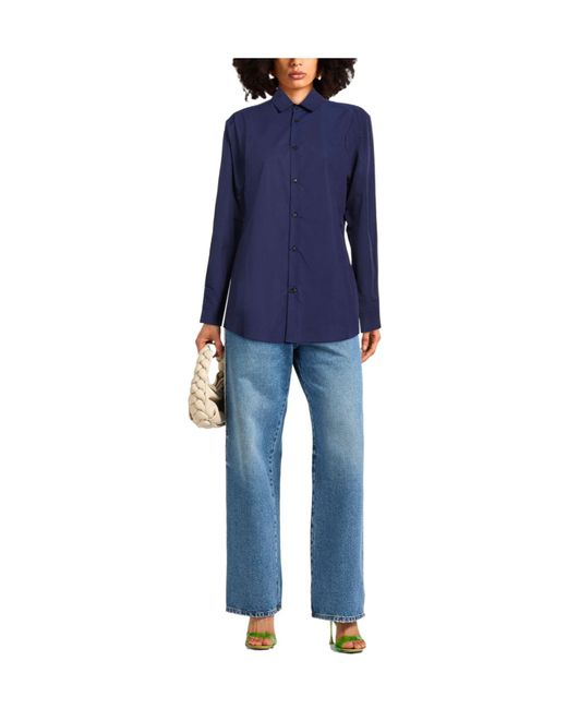 Marni Blue Stylish Solid-Color Long-Sleeve Shirt