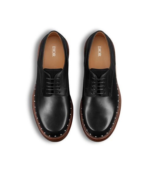 Dior Black Homme Carlo Studded Derby Shoes for men