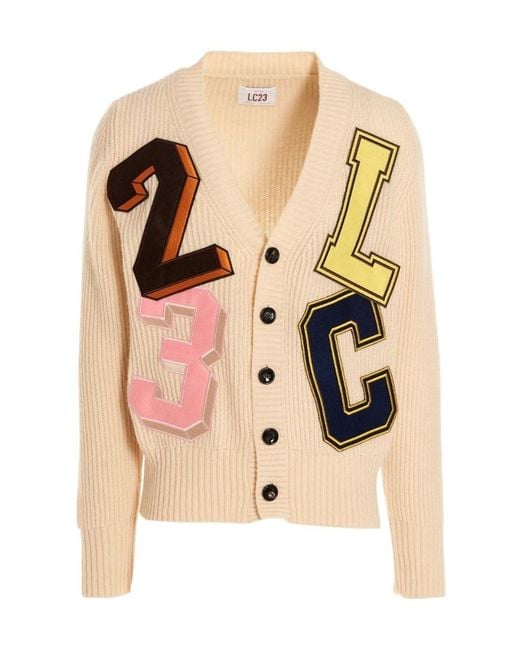 LC23 Natural V-Neck Long-Sleeved Sweater for men