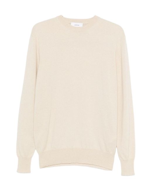Lardini Natural Long Sleeved Crewneck Jumper for men