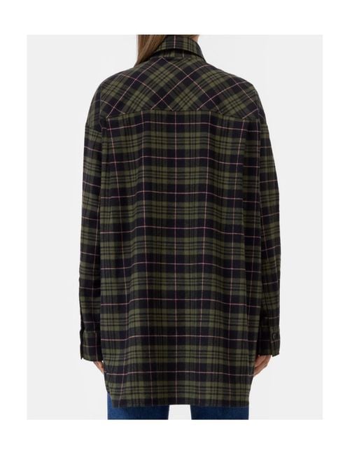 Closed Black Check-Pattern Oversized Shirt