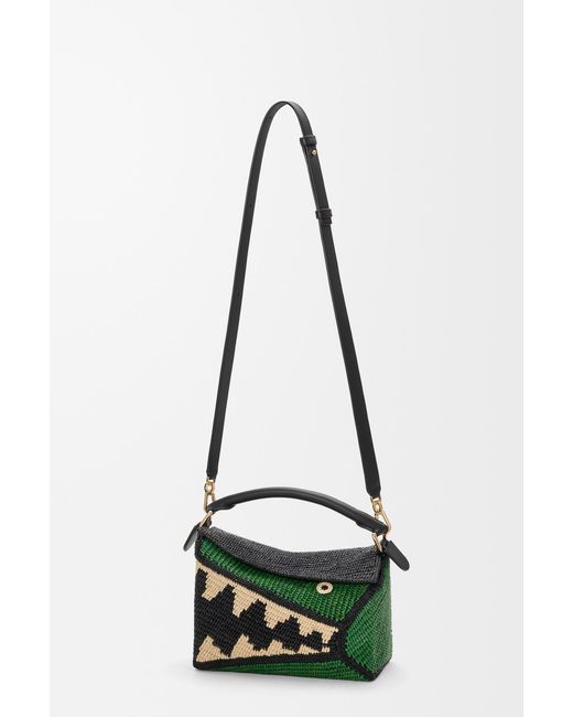 Loewe Green Small Puzzle Edge Shoulder Bag