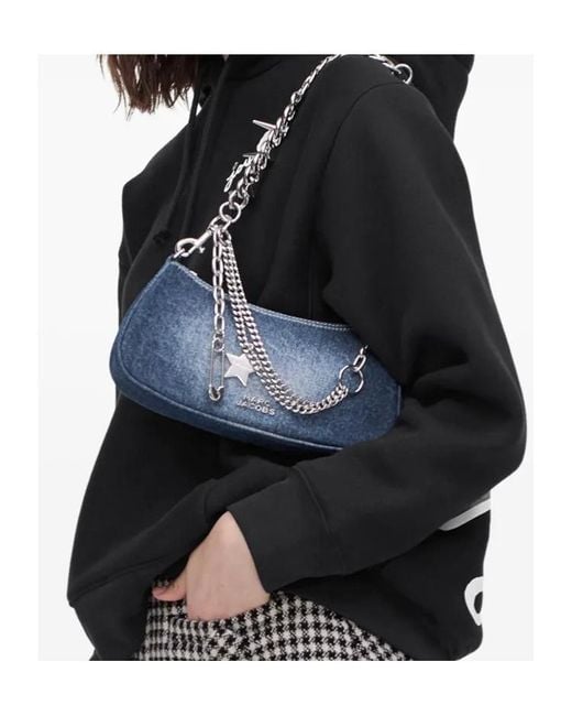 Marc Jacobs Blue Faded Denim Shoulder Bag