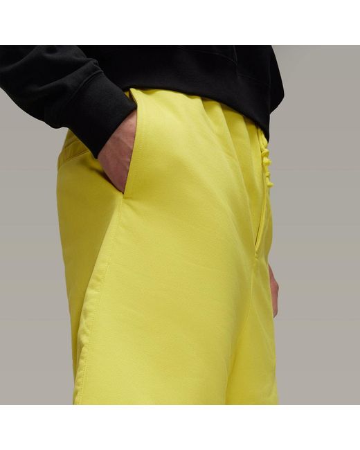 Y-3 Yellow Logo-Detail Shorts for men