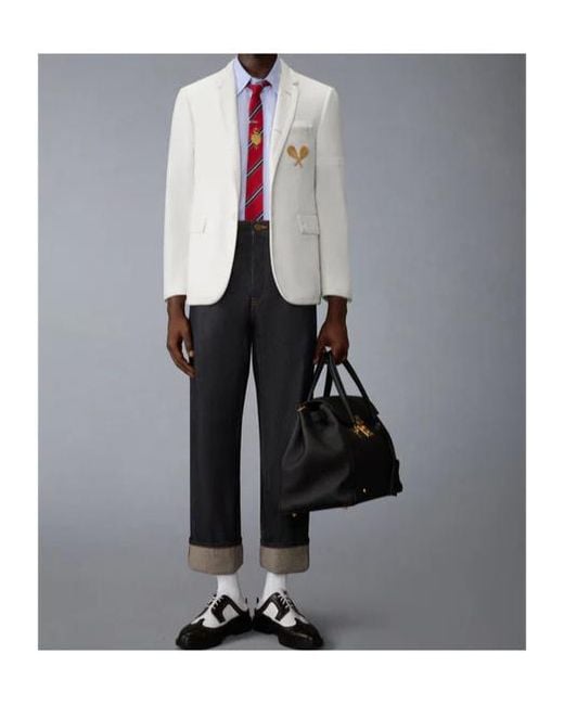 Thom Browne Blue Selvedge Denim 5-Pocket Trousers for men
