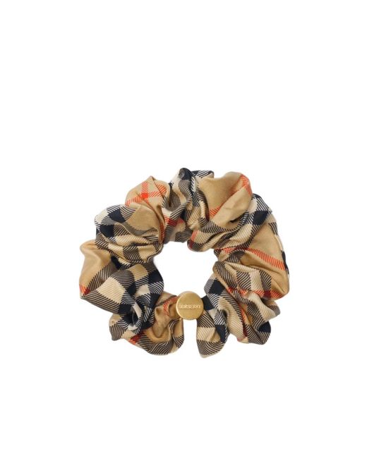 Burberry Metallic Check Elasticated Scrunchie